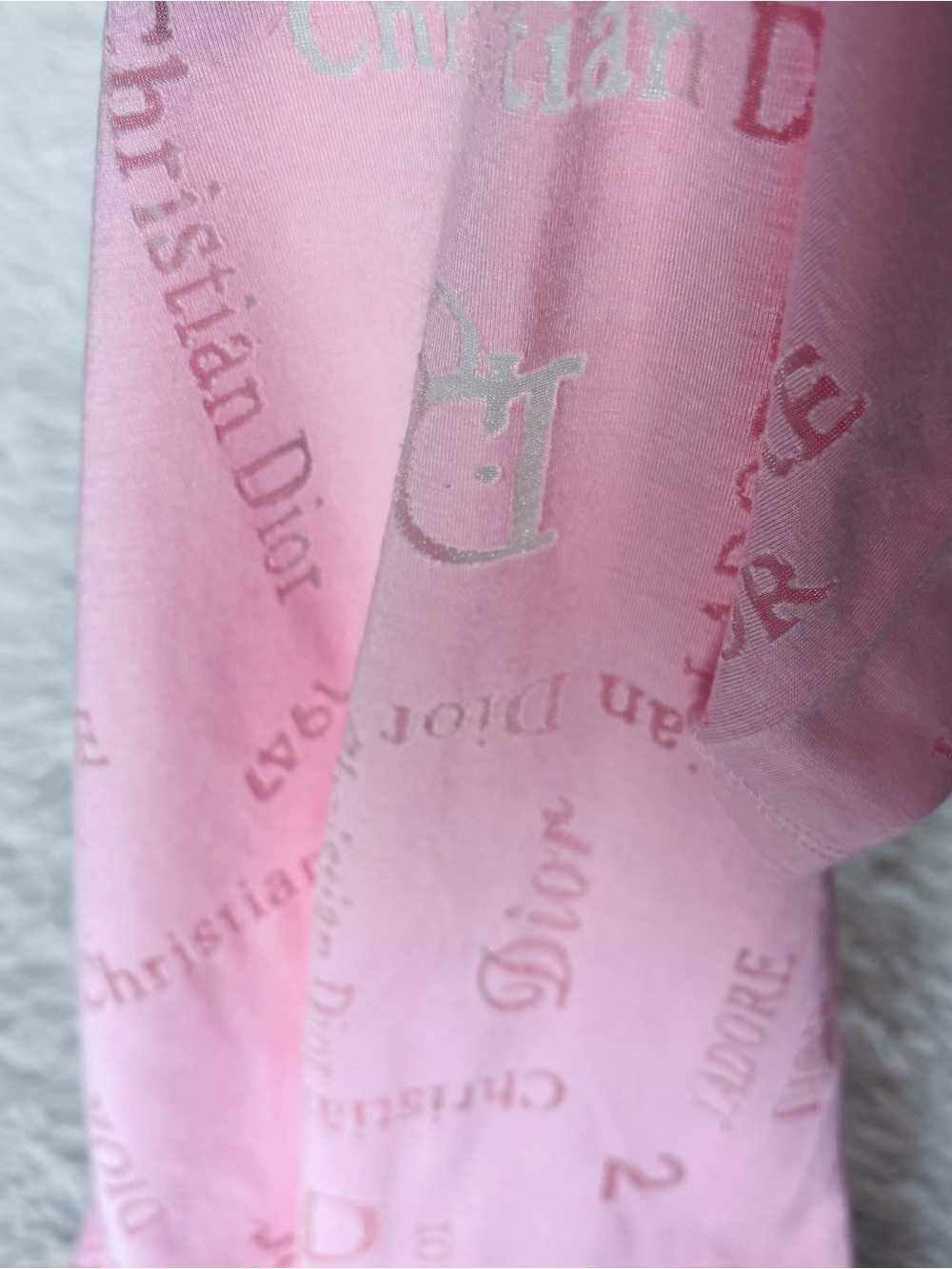 Christian Dior Pink Logo Silhouette Vintage Tee Sz EU42 US S-M - Picture 14 of 16